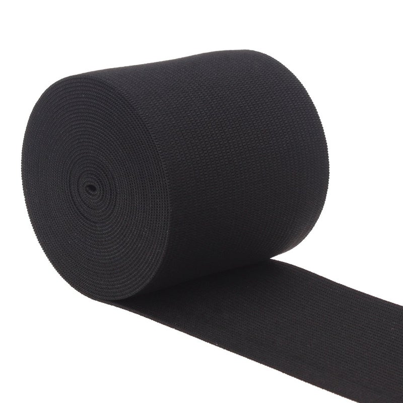COTOWIN 2.5-Inch Black Knit Heavy Stretch High Elasticity Elastic Band 4 Yards - Image 2